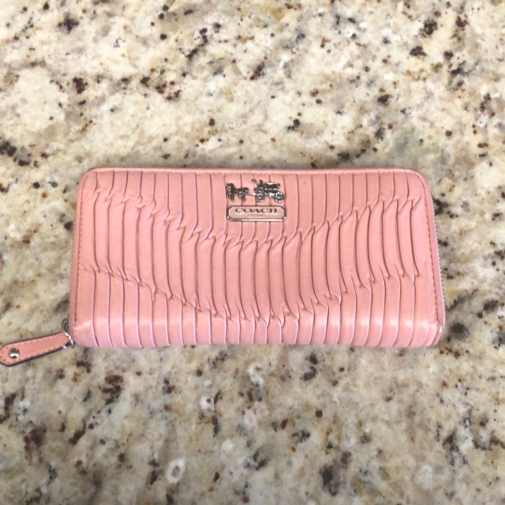 Coach Pink Leather Wallet